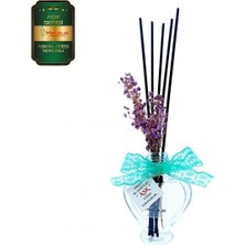 Aşk-ı Sermest Toptan Meczub Aşk Serisi Aşk'ın Ateşi Kokulu 5 x 60 ml Kalp Şişe Bambu Çubuklu Ortam Kokusu Reed Diffuser Oda Kokusu