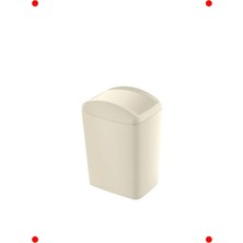 MarkEntegra 5 Lt Döner Kapaklı Yumuşak Çöp Kovası - Latte