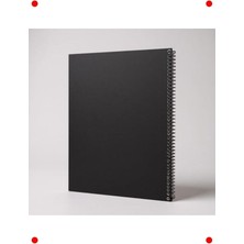 MarkEntegra A4 Kareli Spiralli Not Defteri - 60 Yaprak, Siyah Kapak