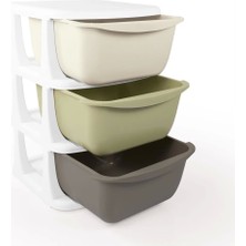 Brf Bfs   7130 3 Katlı 3 Çekmeceli Saklama Ünitesi -Dolu Oyuncak