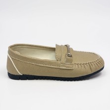 Dosa Shoes Kadın Babet Taba Zincir Tokalı Hafif Rahat Taban Şık Günlük Ayakkabı