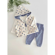 Butik Erkek Bebek - Çocuk %100 Pamuklu Yelekli 3'lü Alt - Üst Takım