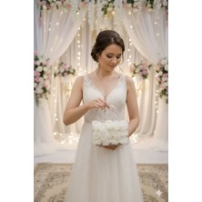 Mtemin Şeffaf Çantalı Gül - Sevgiliye Hediye Zarif -15 Gül Şeffaf Çanta