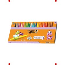 MarkEntegra Çocuk Keçeli Kalem Seti (24 Renk) Yıkanabilir Mürekkep