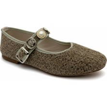 Dosa Shoes Kadın Kumaş Kemerli Babet-Bej