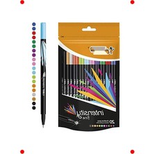 MarkEntegra Ince Uçlu Keçeli Kalem Seti, 20 Renk, 0.4 mm Uç