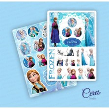 Ceres Studio Elsa Frozen Sticker Etiket 2 Sayfa Etiket (A5)