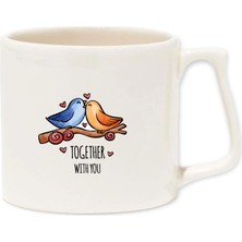 E-Hediyeci Together With You Lüks Hediyelik Kupa Bardak - Sevgiliye Hediye, Arkadaşa Hediye, Doğum Günü Hediyesi Kupa Bardak