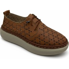 Dosa Shoes Kadın Ortapedik Deri Ayakkabı-Taba
