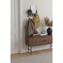 Grandmix Kancalı Metal Duvar Askılığı Duvar Rafı ve Askılık