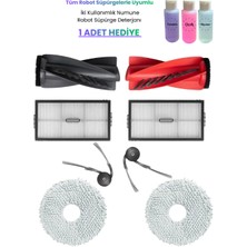 Ropalde Roborock Saros 10R Robot Süpürge Uyumlu 8'li - Yedek Parça Seti