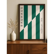 Fuart.Co Bauhaus Çizgisel Bölünme Yeşil Dijital Baskı Poster (Çerçevesiz) BHFU