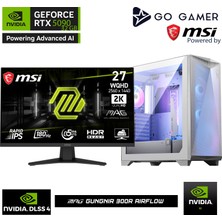 Go Gamer WE295DK Amd Ryzen 7 9800X3D / 64GB Ddr5 6000MHZ / 4tb Nvme M.2 Gen5 SSD / RTX5090 32GB / 360MM Sıvı Soğutma / Wifi 7 & Bt 5.4 / Msı 27" 2k 180Hz. / Aı Ready Beyaz Kasa Gaming Paket