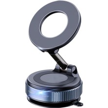 360° Döner Başlıklı Vakumlu Emişli Manyetik Telefon Tutucu – Güçlü Mıknatıslı, Iz Bırakmaz