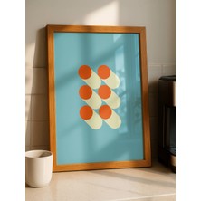 Fuart.Co Mavi Turuncu Bauhaus Dijital Baskı Poster (Çerçevesiz) BHFU