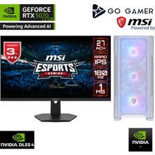 Go Gamer WE150D Amd Ryzen 5 9600X / 32GB Ddr5 5600MHZ / 2tb Nvme M.2 SSD / RTX5070 12GB / 240MM Sıvı Soğutma / Msı 27" 180Hz. / Beyaz Kasa Gaming Paket