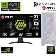 Go Gamer W100D Intel Core I7 14700F / 64GB Ddr5 6000MHZ / 1tb Nvme M.2 SSD / RTX5070TI 16GB / 240MM Sıvı Soğutma / Wifi 6e & Bt 5.3 / Msı 27" 2k 180Hz. / Beyaz Kasa Gaming Paket