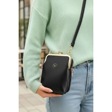 Lifonbag Kadın Burslu Gold Aksesuarlı Çapraz Askılı Suni Deri Telefon Bölmeli Omuz ve Çapraz Çanta LIFON1440