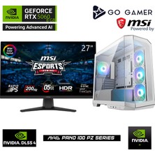 Go Gamer WE11DP Amd Ryzen 5 7500F / 32GB Ddr5 5600MHZ / 1tb Nvme M.2 SSD / RTX5060 8gb / 240MM Sıvı Soğutma / Msı 27" 200Hz. / Beyaz Kasa Gaming Paket