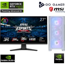 Go Gamer W116D Intel Core I7 14700KF / 32GB Ddr5 6000MHZ / 2tb Nvme M.2 SSD / RTX5060TI 16GB / 240MM Sıvı Soğutma / Msı 27" 200Hz. / Beyaz Kasa Gaming Paket