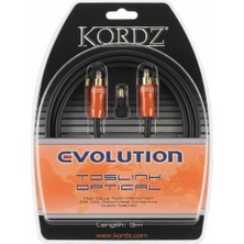 Ayt Kordz Evolution EVO-TL0300 3 Metre Metal Başlı Toslink Fiber Optik Ses Kablosu
