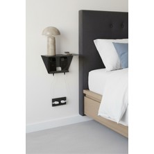 Grandmix Duvara Monte Yan Sehpa Komodin Şarj Kablosu Düzenleyici Raf