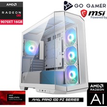 Go Gamer WE284P Amd Ryzen 7 9800X3D / 64GB Ddr5 6000MHZ / 2tb Nvme M.2 SSD / RX9070XT 16GB / 360MM Sıvı Soğutma / Wifi 6e & Bt 5.3 / Aı Ready Beyaz Kasa Gaming Paket