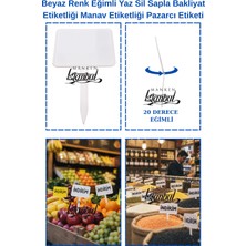 Manken İstanbul 50 Adet Açılı Küçük Boy Yaz Sil Sapla Bakliyat Etiketliği Manav Etiketliği Pazarcı Etiketi