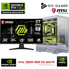 Go Gamer WE292DP Amd Ryzen 7 9800X3D / 64GB Ddr5 6000MHZ / 2tb Nvme M.2 SSD / RTX5080 16GB / 360MM Sıvı Soğutma / Wifi 7 & Bt 5.4 / Msı 27" 2k 180Hz. / Aı Ready Beyaz Kasa Gaming Paket