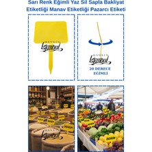 Manken İstanbul 10 Adet Açılı Küçük Boy Yaz Sil Sapla Bakliyat Etiketliği Manav Etiketliği Pazarcı Etiketi