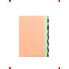 MarkEntegra A4 Pembe Spiralli Çizgili Karton Defter (100 Yp)