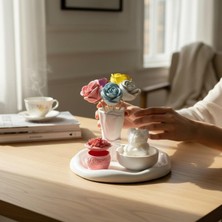 Ellayda Beyaz Dekoratif Tepsi Seti – Ev ve Masa Üstü Dekoru