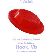 Genel Kırmızı 40MM Bombeli Yuvarlak Şofben Diyafram Contası (Hook Vb.)