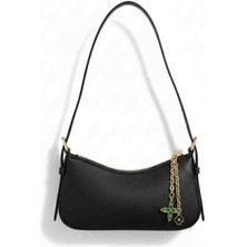 Moda Fiesta Kadın Siyah Suni Deri Omuz Çantası Günlük Kullanım Şık Tasarım