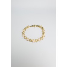 Stella Fortis Yıldız Figürlü Zirkon Süslemeli Altın Kaplama Kadın Bileklik – Işıltılı ve Zarif Tasarım