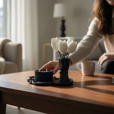 Ellayda Siyah Dekoratif Tepsi Seti – Kalıcı Ev Aksesuarı