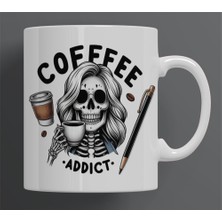 Katre46 Iskelet Kadın Detaylı Tasarım Beyaz Kupa