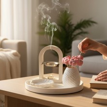 Ellayda Ev ve Masa Üstü Aksesuarı - Mum Işıklı Beyaz Ev Dekoru