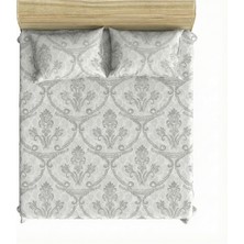 Maki Home %100 Pamuklu Çiçek Baskılı 180x200+2*(50x70) Battal Boy Lastikli Çarşaf Ve Yastık Kılıfı
