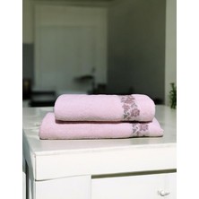 Nurpak Gülizar %100 Pamuklu Banyo Havlu Takımı 50X90 ve 90X150 Havlu