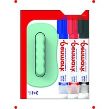 MarkEntegra Beyaz Tahta Kalemi 3'lü Set ve Silgi