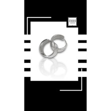 Studio Fashion 1988 Kadın Vıp Çelik Premium Rodyum Kaplama Şık Halka Küpe