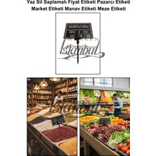 Manken İstanbul 20 Adet Yaz Sil Saplamalı Fiyatlık Etiketi Pazarcı Etiketi Market Etiketi Manav Etiketi