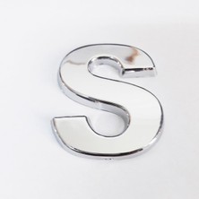 Bigelal Cemax S Harfi  3,75 cm Krom Yapışkanlı