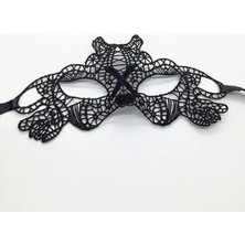 Bigelal Siyah Renk Dantel Kesim Dantel Işlemeli Balo Parti Maskesi 11 No
