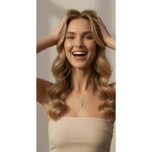 Studio Fashion 1988 Kadın Şık Renkli Su Damlası Model Kararmaz Antialerjik Çelik Kolye