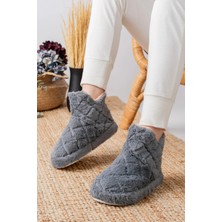 Slipcat Kadın Panduf Ev Botu Ev Ayakkabısı Kalın Hafif Taban