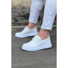 Bigelal Beyaz Cilt Ortopedik Taban Erkek Casual Ayakkabı