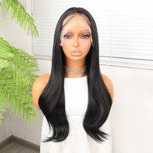 Bigelal Siyah Fiber Sentetik Hafif Dalgalı Tül Peruk