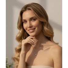 Studio Fashion 1988 Kadın Premium Kuyumcu Işçilik Rodyum Kaplama Kalp Kolye